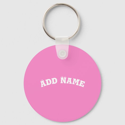 Porte-clés Solide Plain Taffy Bébé rose (Recto)