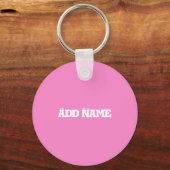 Porte-clés Solide Plain Taffy Bébé rose (Verso)