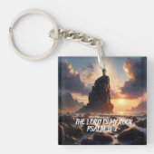 Porte-clés Solitude sur la mer L'Eternel EST MON ROCHER (Devant)