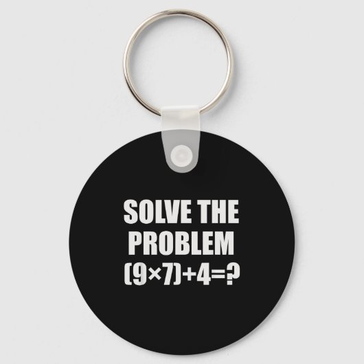 Porte-clés Solve The Problem Funny 67 Meme Brainrot Math Teac (Recto)