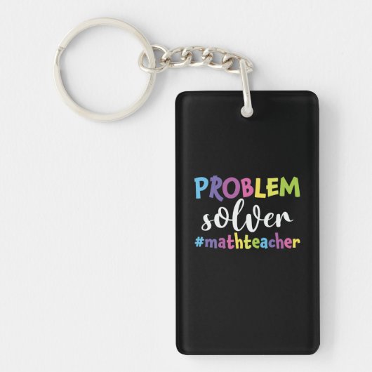 Porte-clés Solveur du problème de l'enseignant en mathématiqu (Devant)