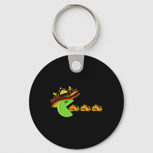 Porte-clés Sombrero Manger Des Tacos Drôle Avec Mustaches Cin