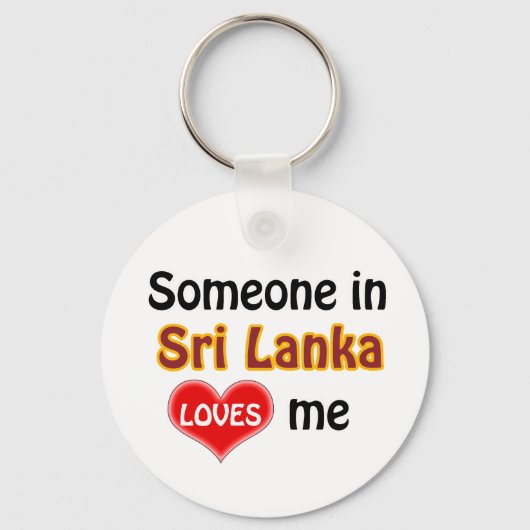 Porte-clés Someone au Sri Lanka Loves-moi (Recto)