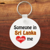 Porte-clés Someone au Sri Lanka Loves-moi (Recto)
