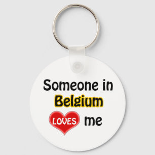 Porte-clés Someone in Belgium Loves me