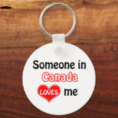 Porte-clés Someone in Canada Loves me (Recto)