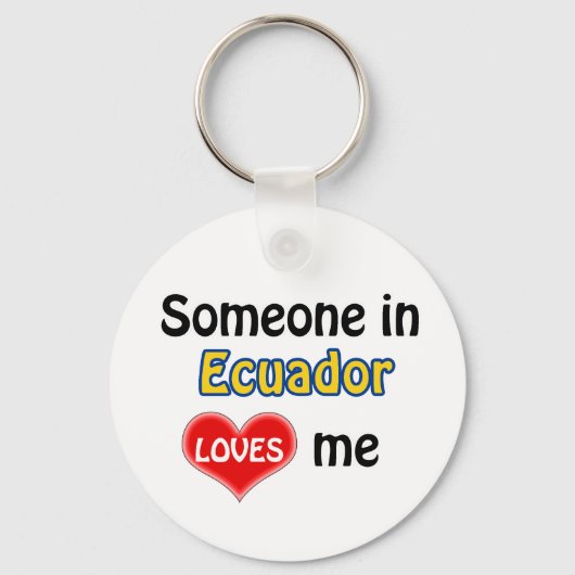Porte-clés Someone in Ecuador Loves me (Recto)
