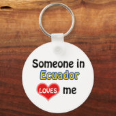 Porte-clés Someone in Ecuador Loves me (Recto)