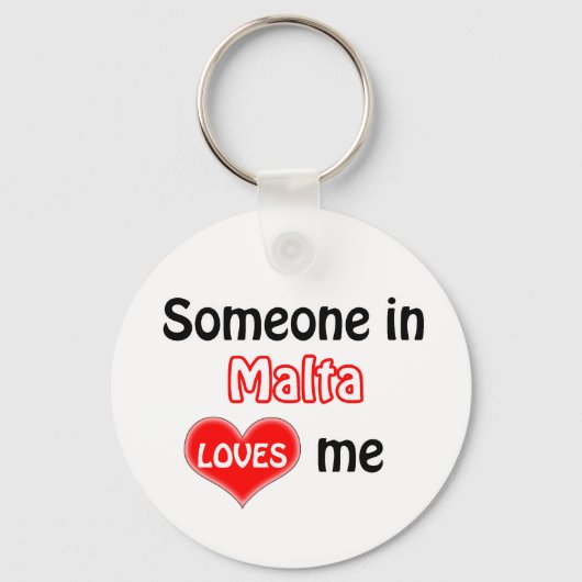 Porte-clés Someone in Malta Loves me (Recto)