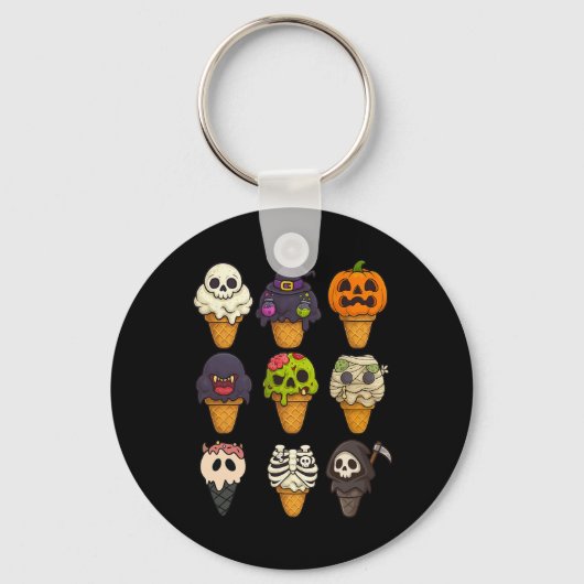 Porte-clés Sommerween Skeleton Zombie Citrouille maman crème (Recto)