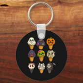 Porte-clés Sommerween Skeleton Zombie Citrouille maman crème (Recto)