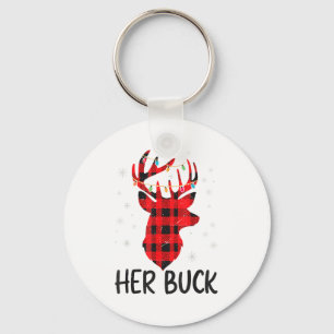 Porte-clés Son cadeau de Noël pour mari chasse de cerf couple