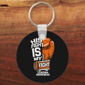 Porte-clés Son Combat Est Mon Combat Leucémie Sensibilisation (Recto)