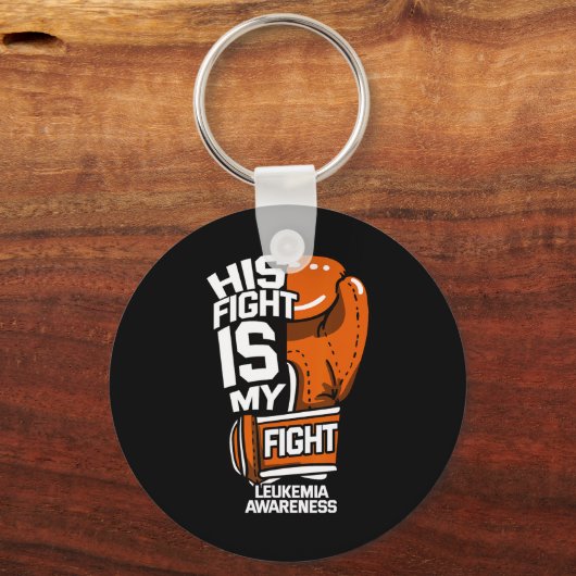 Porte-clés Son Combat Est Mon Combat Leucémie Sensibilisation (Recto)