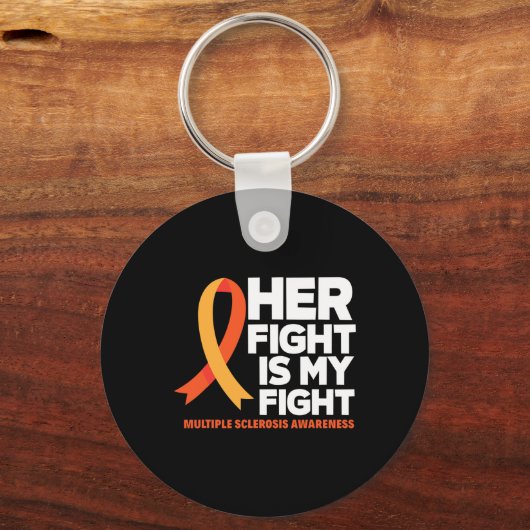 Porte-clés Son combat est mon combat Ms Multiple Sclerosis Aw (Recto)