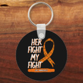 Porte-clés Son combat Mon combat CRPS Sensibilisation Orange  (Recto)