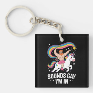 Porte-clés Son Gay Je Suis Un Homme Qui Porte Une Jupe Licorn