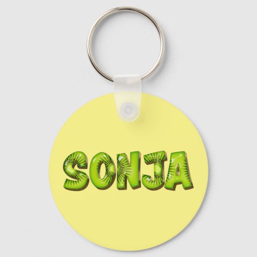 Porte-clés Sonja Name Kiwi Design (Recto)
