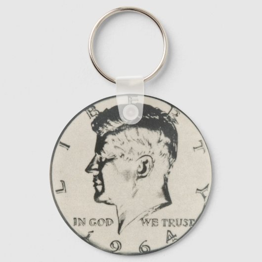 Porte-clés Sonnerie de touche JFK demi-dollar (Recto)