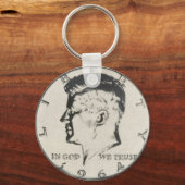Porte-clés Sonnerie de touche JFK demi-dollar (Recto)