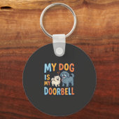 Porte-clés Sonnette Drôle pour Amoureux de Chiens (Recto)