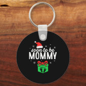 Porte-clés Soon To Be Mommy Christmas Funny Pregnancy Announc (Recto)