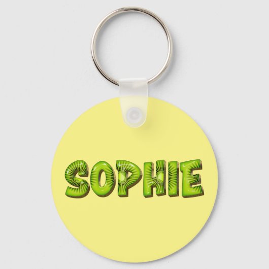 Porte-clés Sophie Name Kiwi Design (Recto)