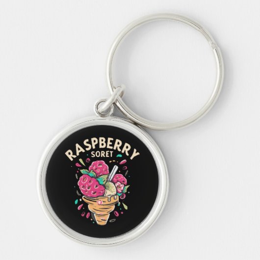 Porte-clés Sorbet de framboise (Devant)