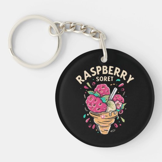 Porte-clés Sorbet de framboise (Devant)