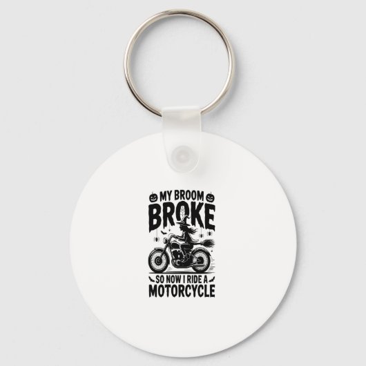 Porte-clés Sorcière à moto Halloween (Recto)
