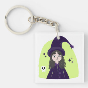 Porte-clés Sorcière Charmante Colère Mignonne