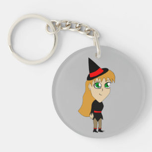 Porte-clés sorcière chibi