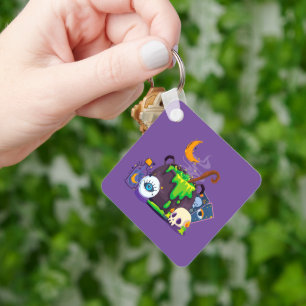 Porte-clés Sorcière Cuisine Cauldron Potion Sous Le Lune