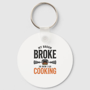 Porte-clés Sorcière cuisine Mon balai cassé Drôle Vintage_1