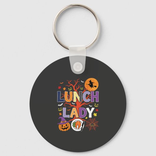 Porte-clés Sorcière de cuisine de dame de déjeuner d'Hallowee (Recto)