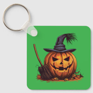 Porte-clés Sorcière de la citrouille classique Halloween – Ja