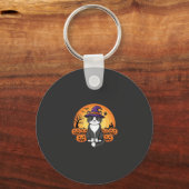 Porte-clés Sorcière d'Halloween Chat Citrouille Lune Concepti (Recto)