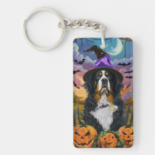 Porte-clés Sorcière d'Halloween citrouille montagne bernese e