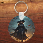Porte-clés Sorcière d'Halloween effrayante, (Recto)