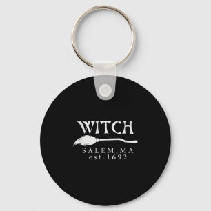 Porte-clés Sorcière d'Halloween Salem, Ma Établie en 1692 Fem