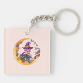 Porte-clés Sorcière et chat noir (Dos)