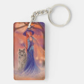 Porte-clés Sorcière et loup d'Halloween par Renee Lavoie (Dos)