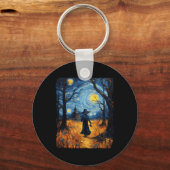 Porte-clés Sorcière Halloween Starry Night Van Gogh Costume A (Recto)