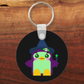 Porte-clés Sorcière pingouin mignonne (Recto)