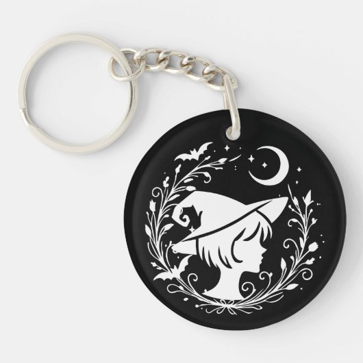 Porte-clés Sorcière Pixie Wiccan Magie Halloween (Devant)
