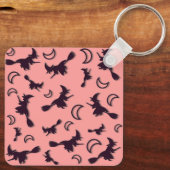 Porte-clés Sorcière volante entre la moitié de la lune à Hall (Verso)