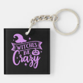 Porte-clés Sorcières être fou noir et violet (Dos)