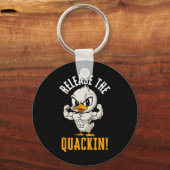 Porte-clés Sortez Le Quackin Funny Duck Gym Poids B (Recto)