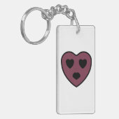 Porte-clés Sortie visage coeur (Devant gauche)