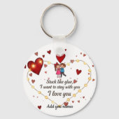 Porte-clés Sortilège d'amour romantique mignon (Recto)